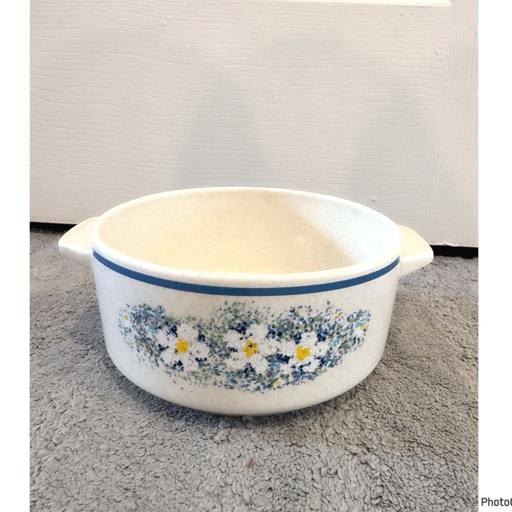 Vintage Lenox TEMPERWARE Dewdrops  1.25 QT Casserole Dish Handles 6.75" diameter